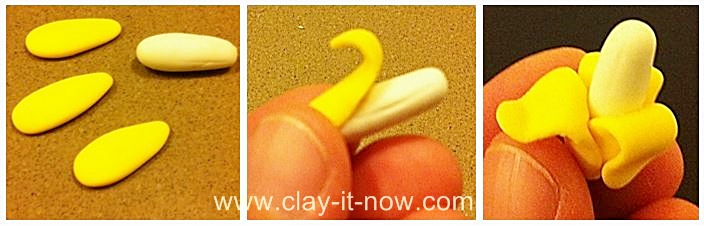 how to make banana clay miniature