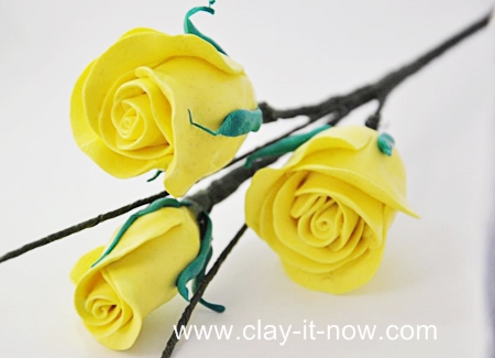 simple clay flowers