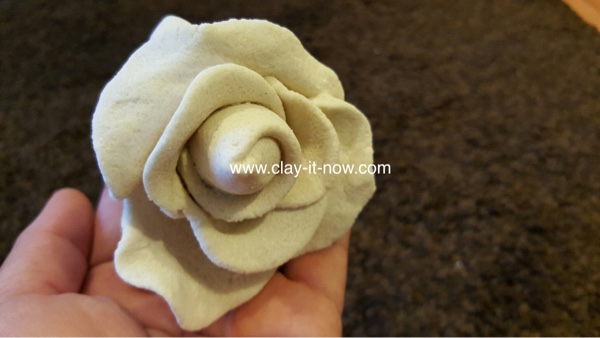 Salt dough rose flower tutorial without mold