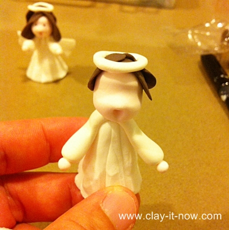 Cute Angel Figurine, Angels for Christmas tree decoration, Christmas cake decoration, angel clay, angel fondant