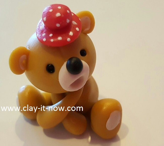 bear with love, cute bear,clay tutorial, best homemade clay, cold porcelain clay tutorial - 7